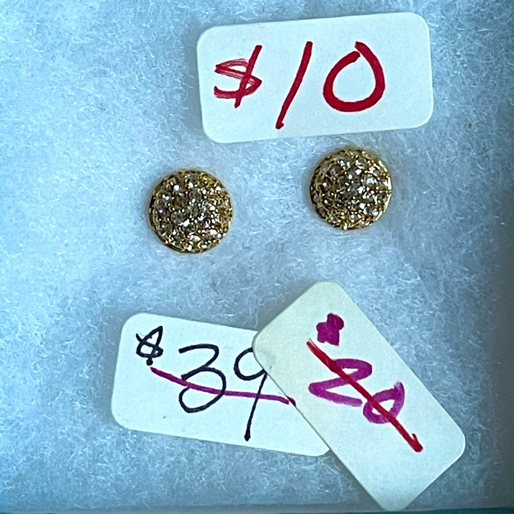 Gold plated dome post earrings